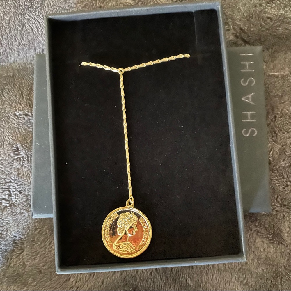 Shashi Women’s Warrior Lariat Coin Necklace NIB - Picture 10 of 10